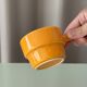 Set of 8 Vintage Stackable Ceramic Coffee Cups with Handles – 1970s