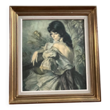 Painting: Oil on canvas - portrait of a gypsy