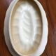 White and gold ceramic plate