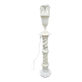 Neoclassical alabaster urn lamp on column