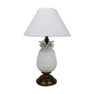 Ceramic and brass pineapple lamp