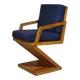 Mid-Century Design Z-Shaped Armchair in Cherry Wood, 1970s
