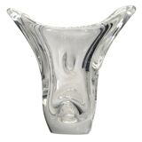 1950s Sèvres Crystal Vase - Freeform Hand-Blown Design