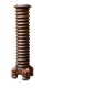 Column, carved walnut press screw, 19th century