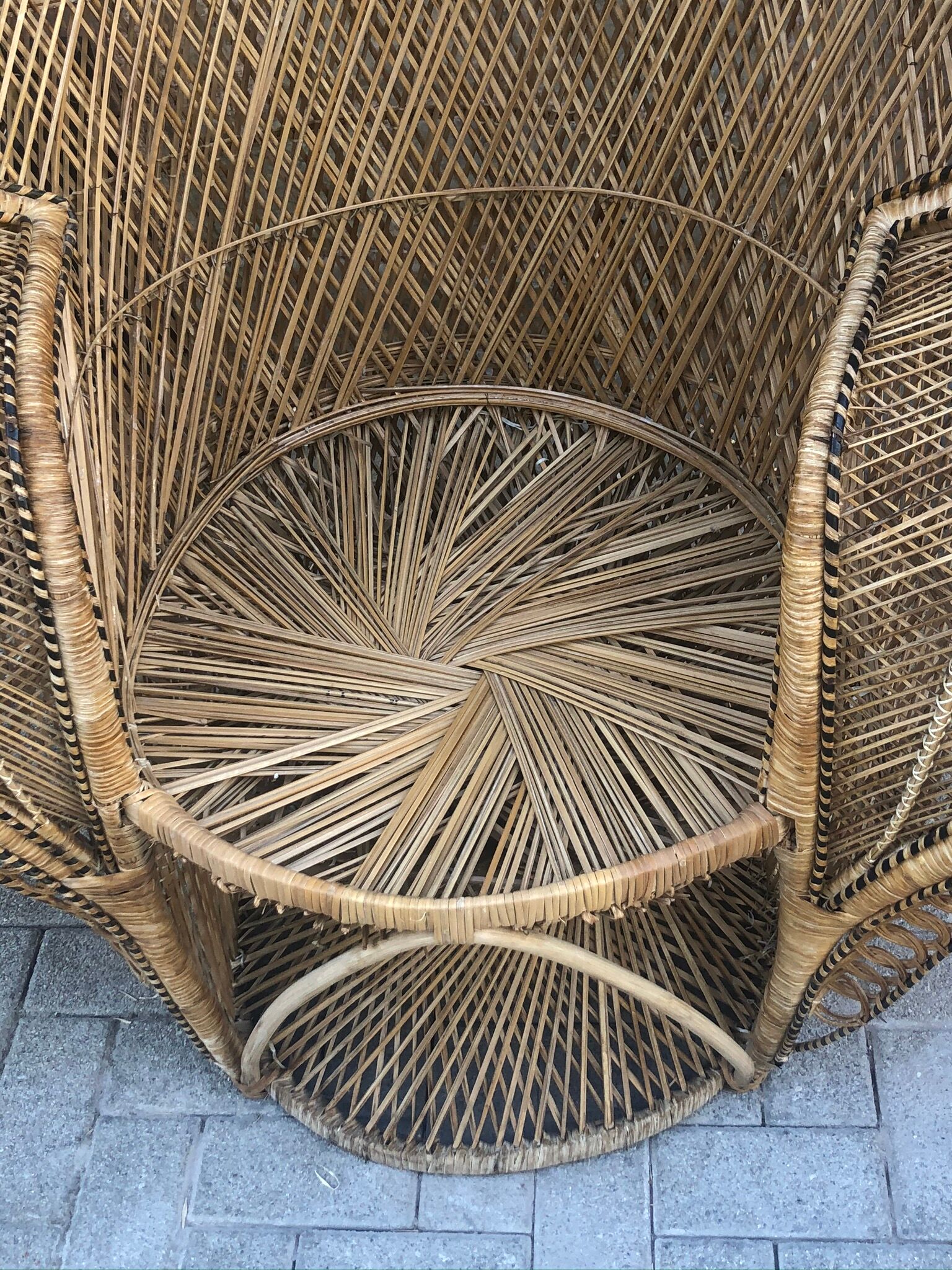 Vintage rattan armchair Emmanuelle