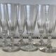 6 flûtes à champagne en verre soufflé, modèle ancien Caton de Saint Louis