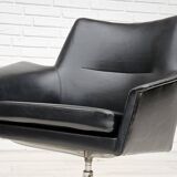 1960s, scandinavian design, swivel chair, original condition, artificial leather, cast aluminum base