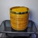 XL basket in rattan and brass, Italy, 1970, 36cm Diam