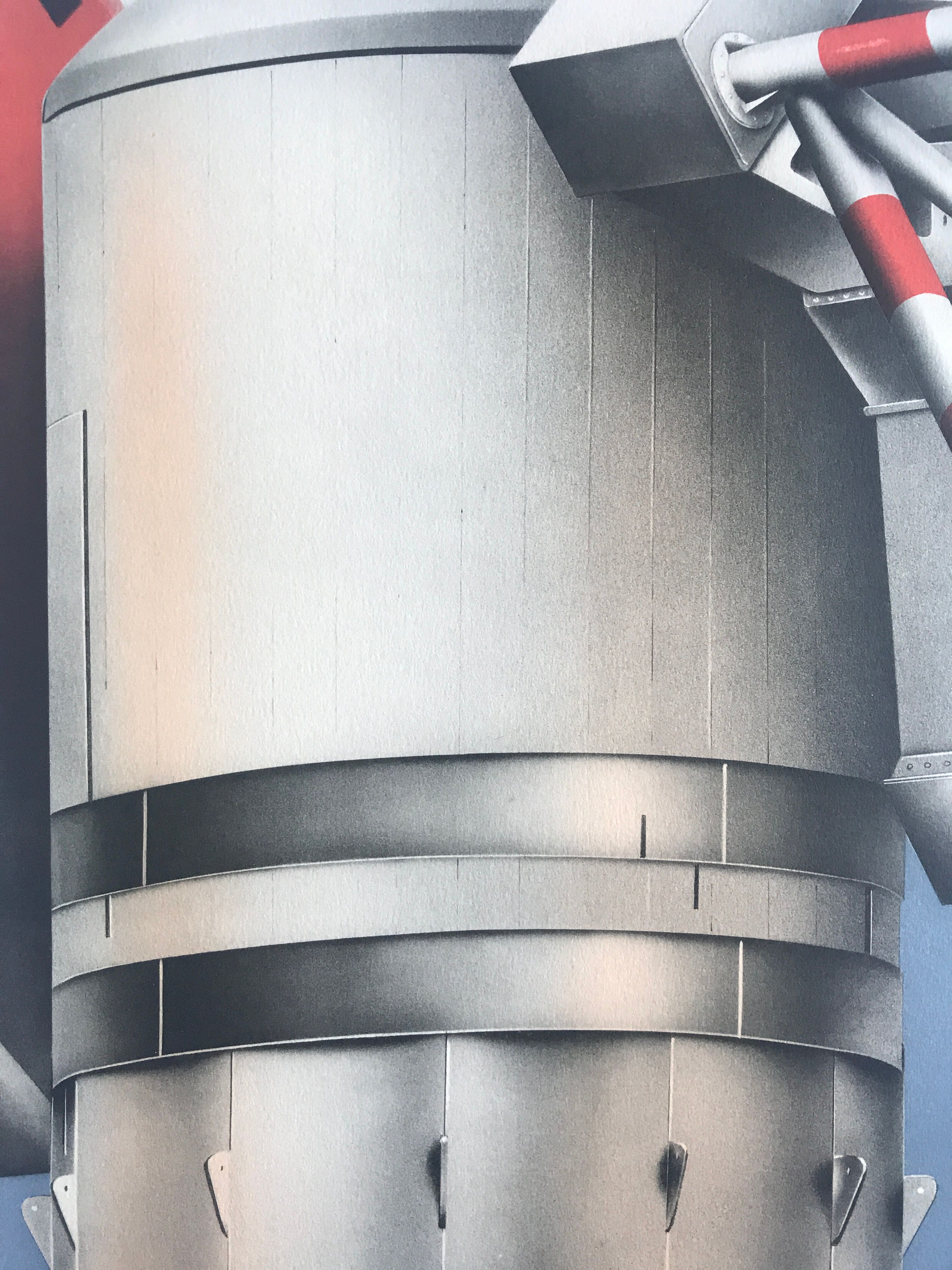 Original lithograph by Peter Klasen, Antenne, 1978