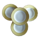 4 hollow plates KG Lunéville Badonviller, Daffodil model