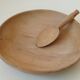Wooden dish and spoon