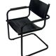 Vintage Breuer style leather chair B32/34 Italian Design in black
