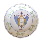 Revolutionary plate 1789 earthenware of Nevers