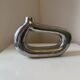 Vintage 1970s asymmetrical cast aluminum modernist soliflore vase