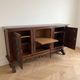 Grand buffet bas rustique en bois massif et fer forgé