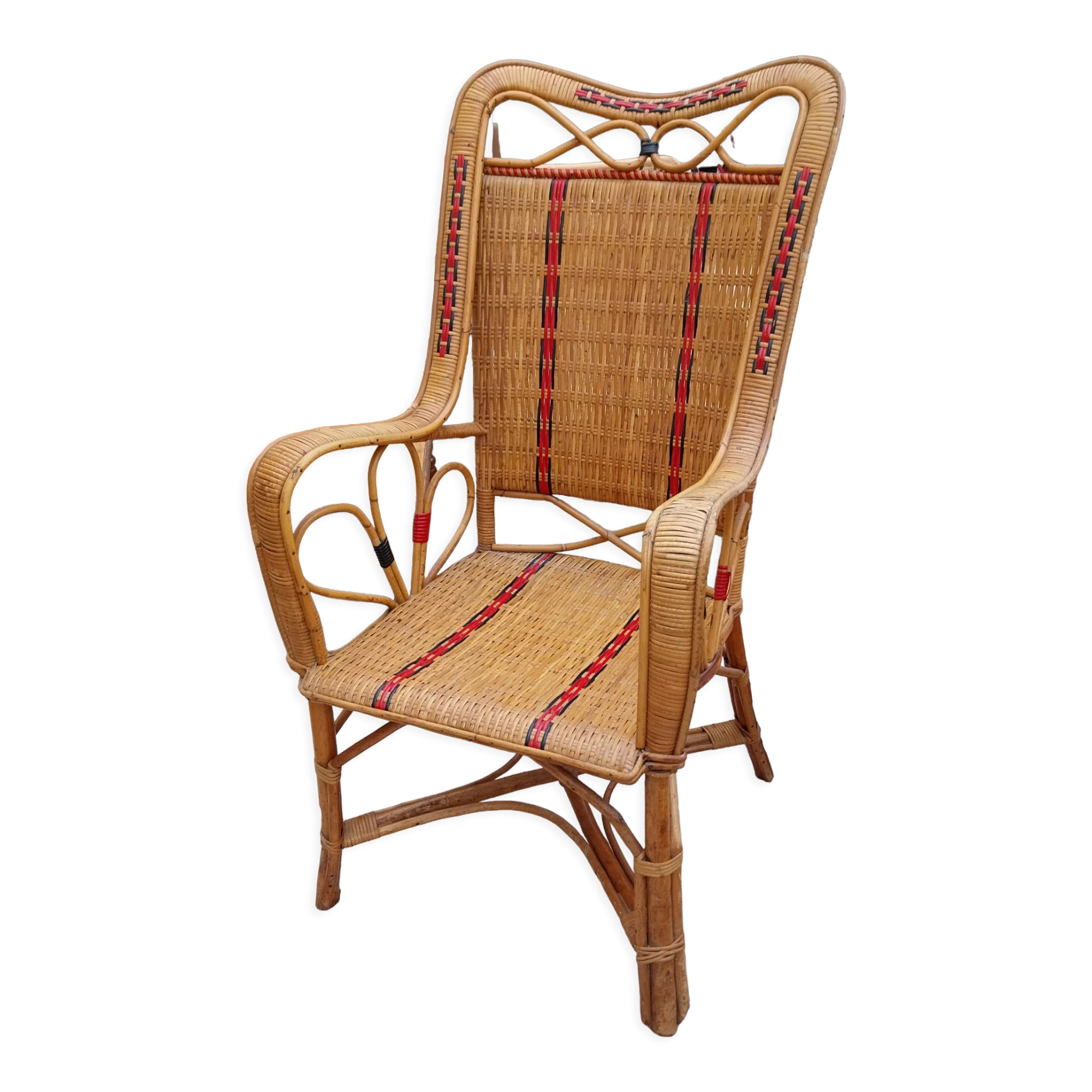 Vintage rattan armchair