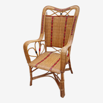 Vintage rattan armchair