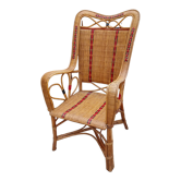 Vintage rattan armchair