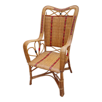 Vintage rattan armchair