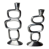 Paire de bougeoirs cercles par Matthew Hilton, Angleterre, 1980