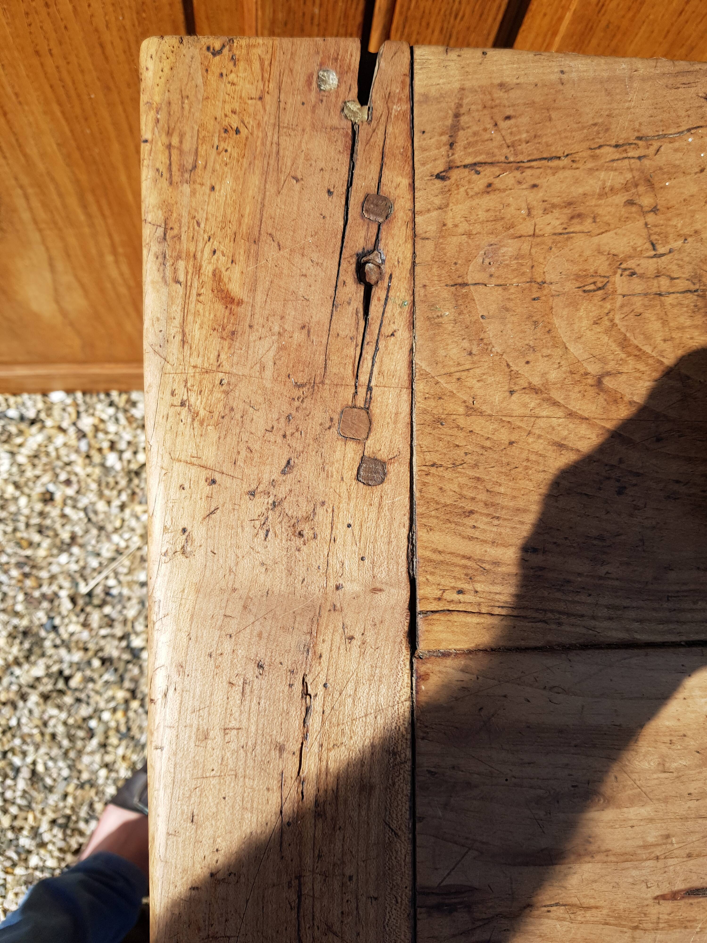 Old cherry farm table