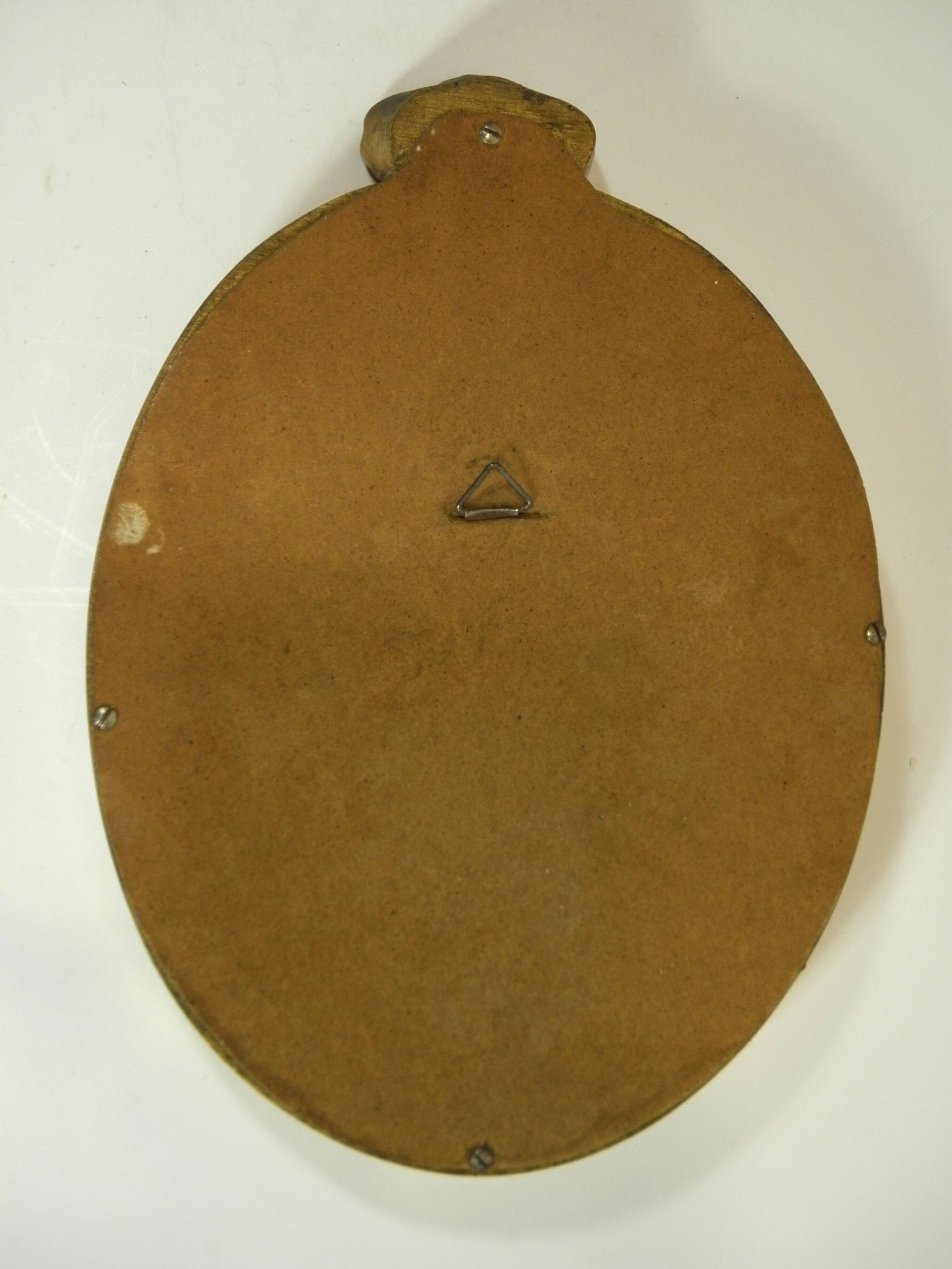 Oval mirror gold frame 28 x 20 cm