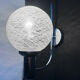 Chrome wall light with blown glass from the 1970s.