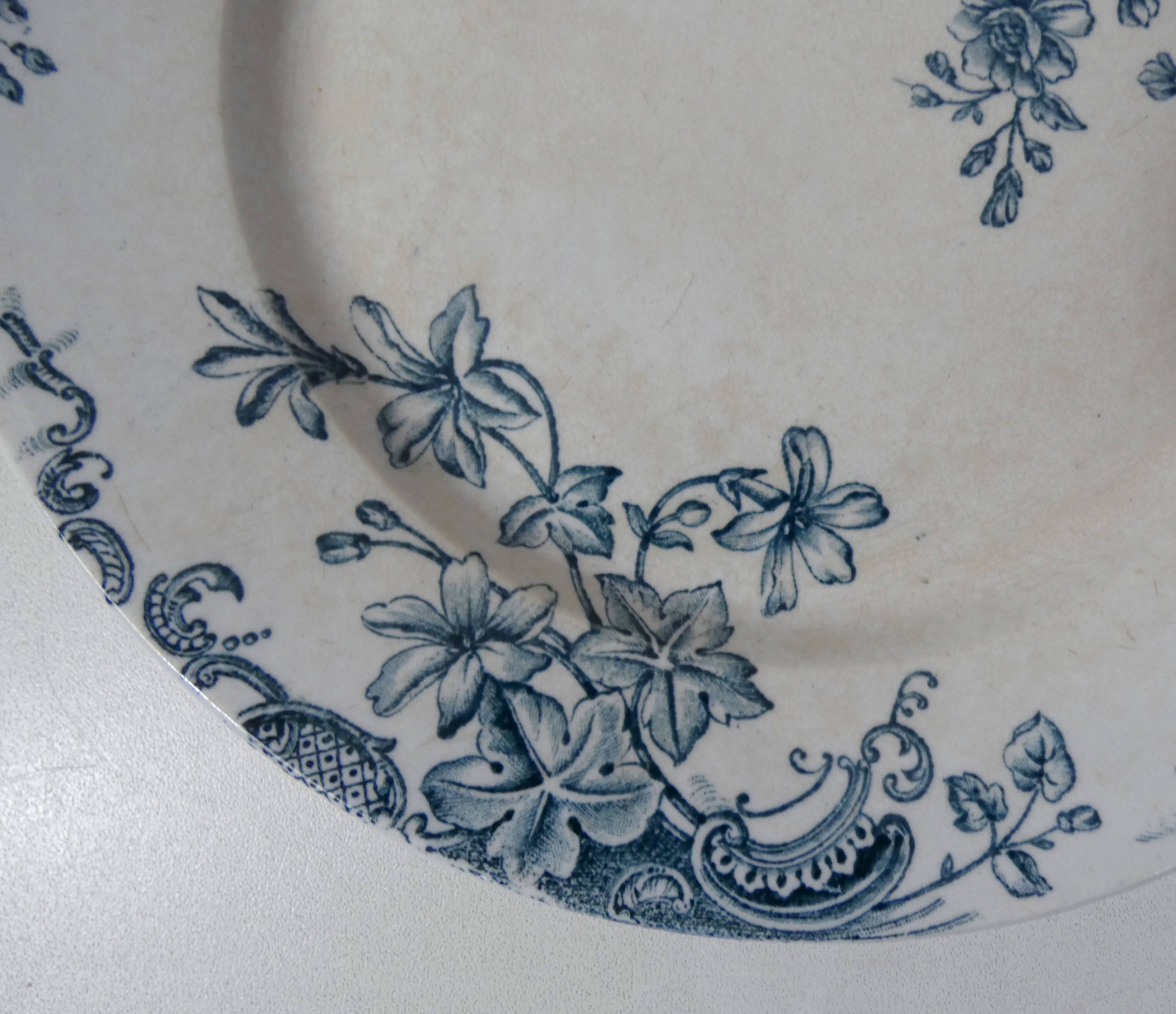 Iron earth 6 flat flower plates althaea