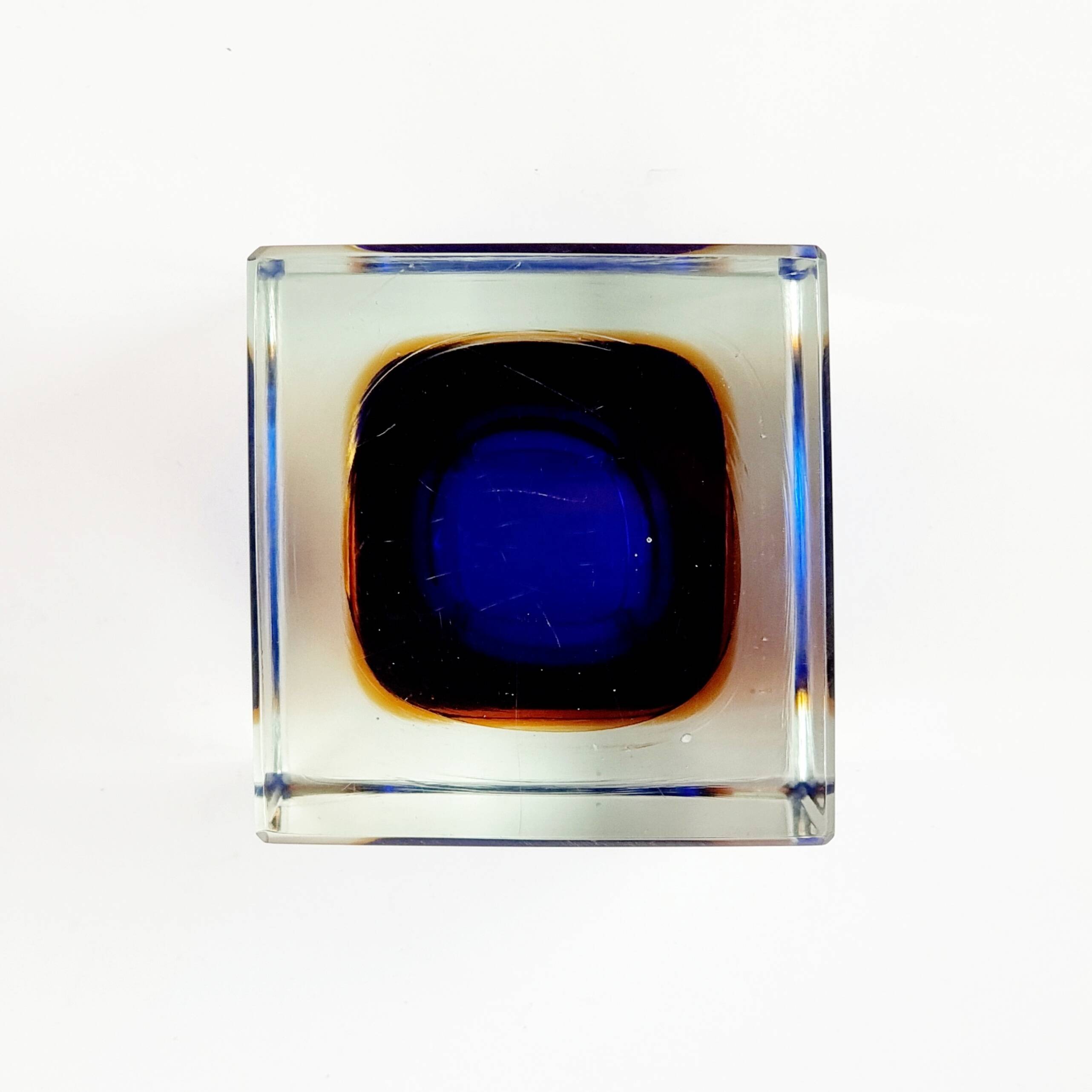 Sommerso Murano Glass Catch-All by Flavio Poli for Seguso, Italy, 1960s