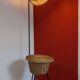 Lampadaire vintage - rotin et bambou - années 1950