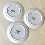 Set of 3 FOX TROTT coffee cups from Sarreguemines, 1930s, Art Deco service.