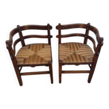 Pair of vintage corner chairs