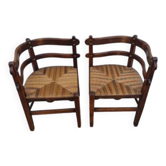 Paire de chaises de coin vintage