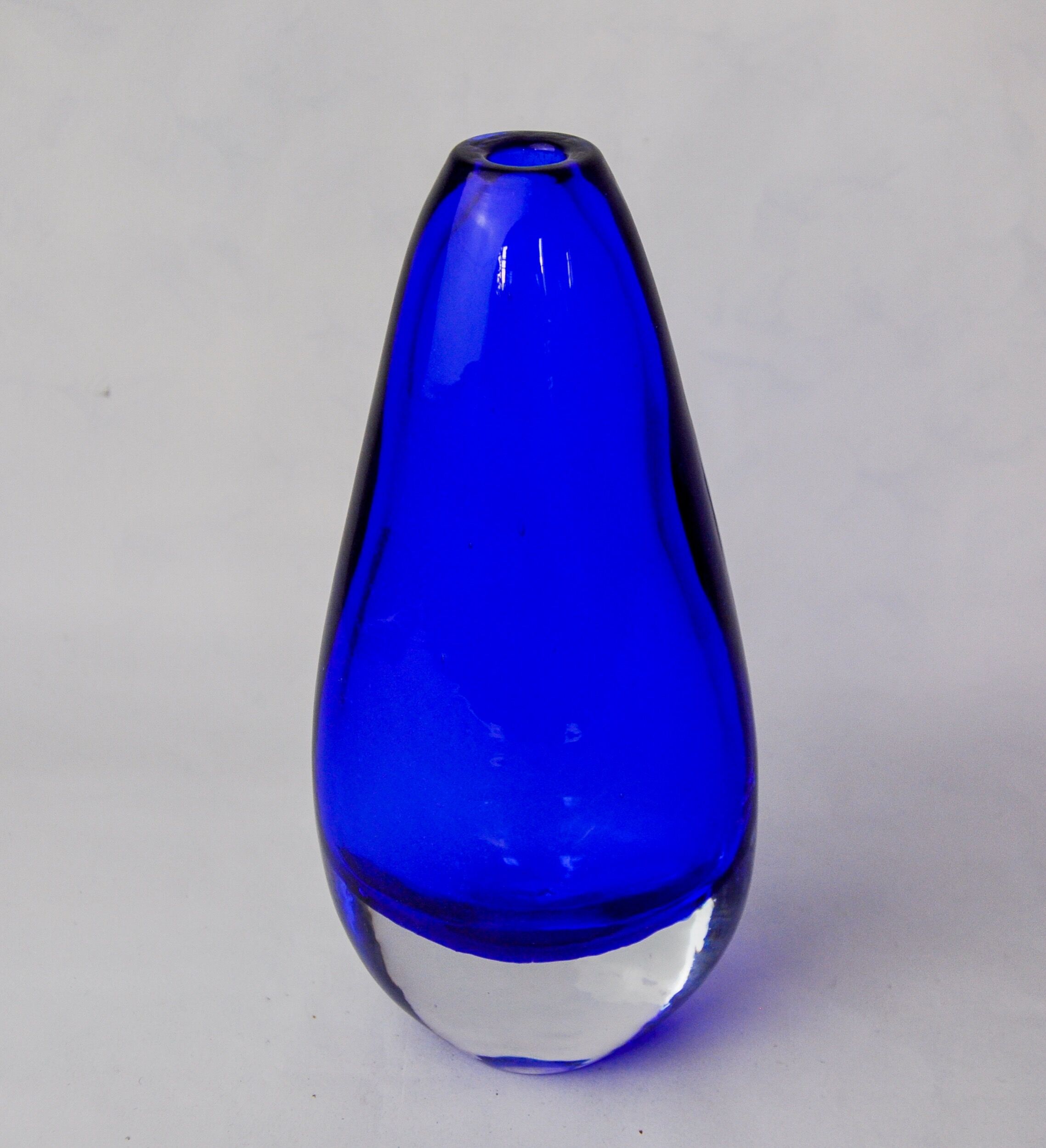 Blue sommerso vase by seguso, Murano glass, Italy, 1970