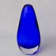 Blue sommerso vase by seguso, Murano glass, Italy, 1970