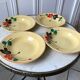 Lot of 4 hollow plates digoin sarreguemines model "ginette" years 30-40
