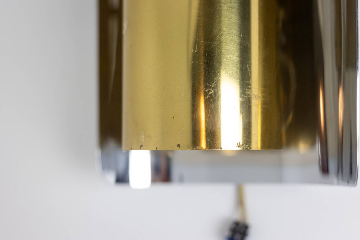 Pair of geometric shaped wall lights. 1970s.