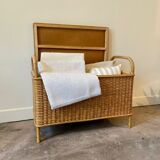 Braided rattan chest