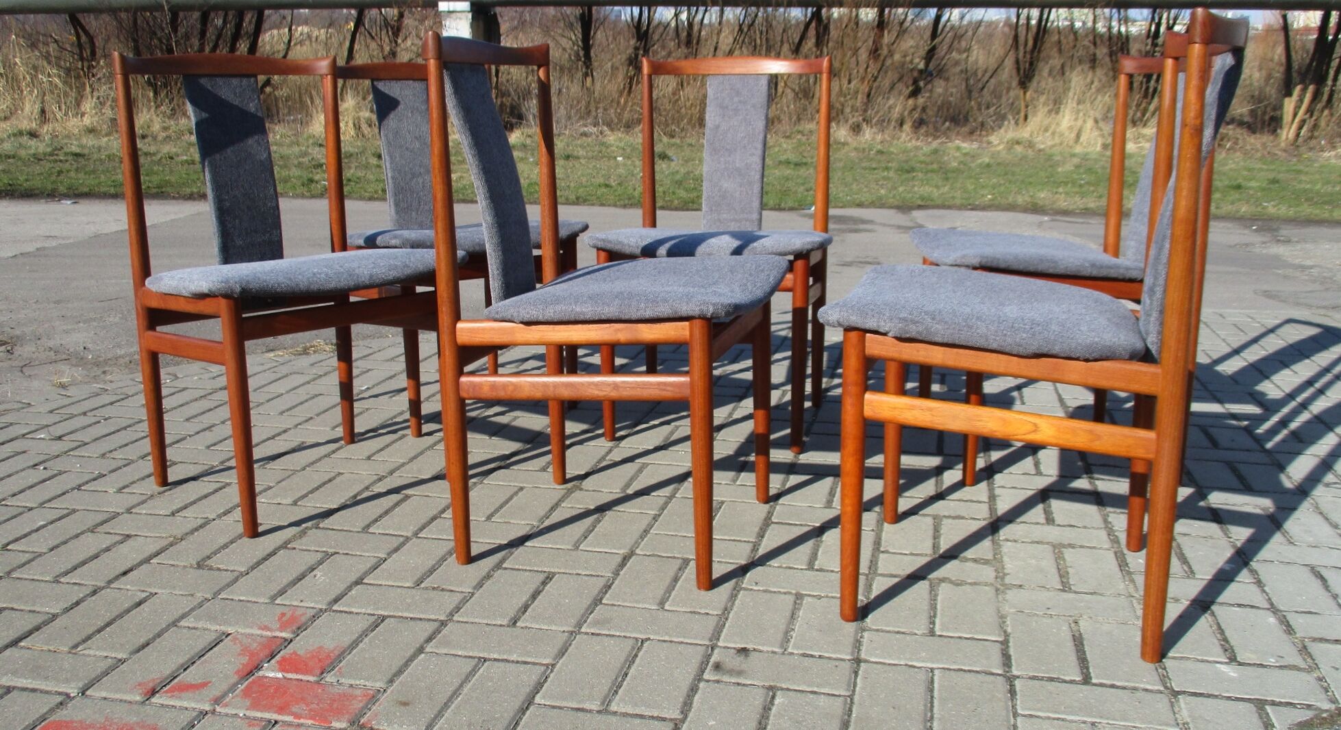 Set of six chairs, denmark, 1960s