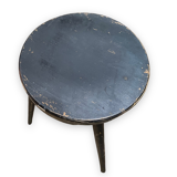Tabouret quadripode en bois teinté noir