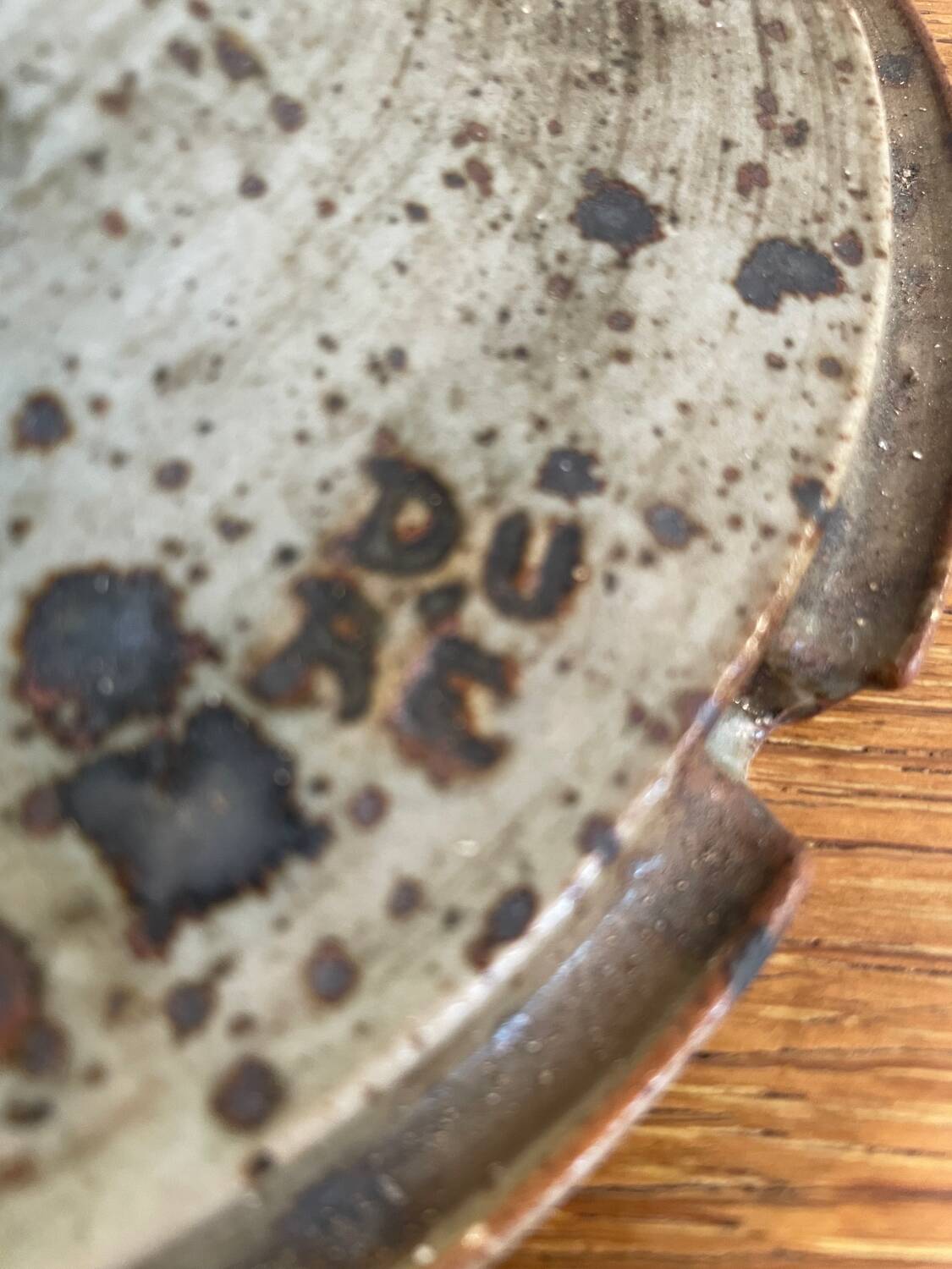 Pair of vintage 1970s stoneware lamps