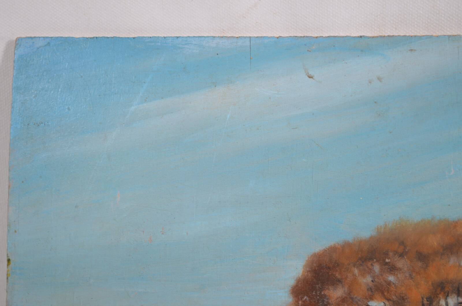 Claude PALLOT (1901-1987) "The hamlet" oil on panel signed