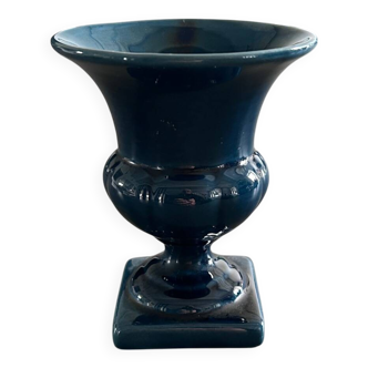 Vase style Médicis bleu nuit