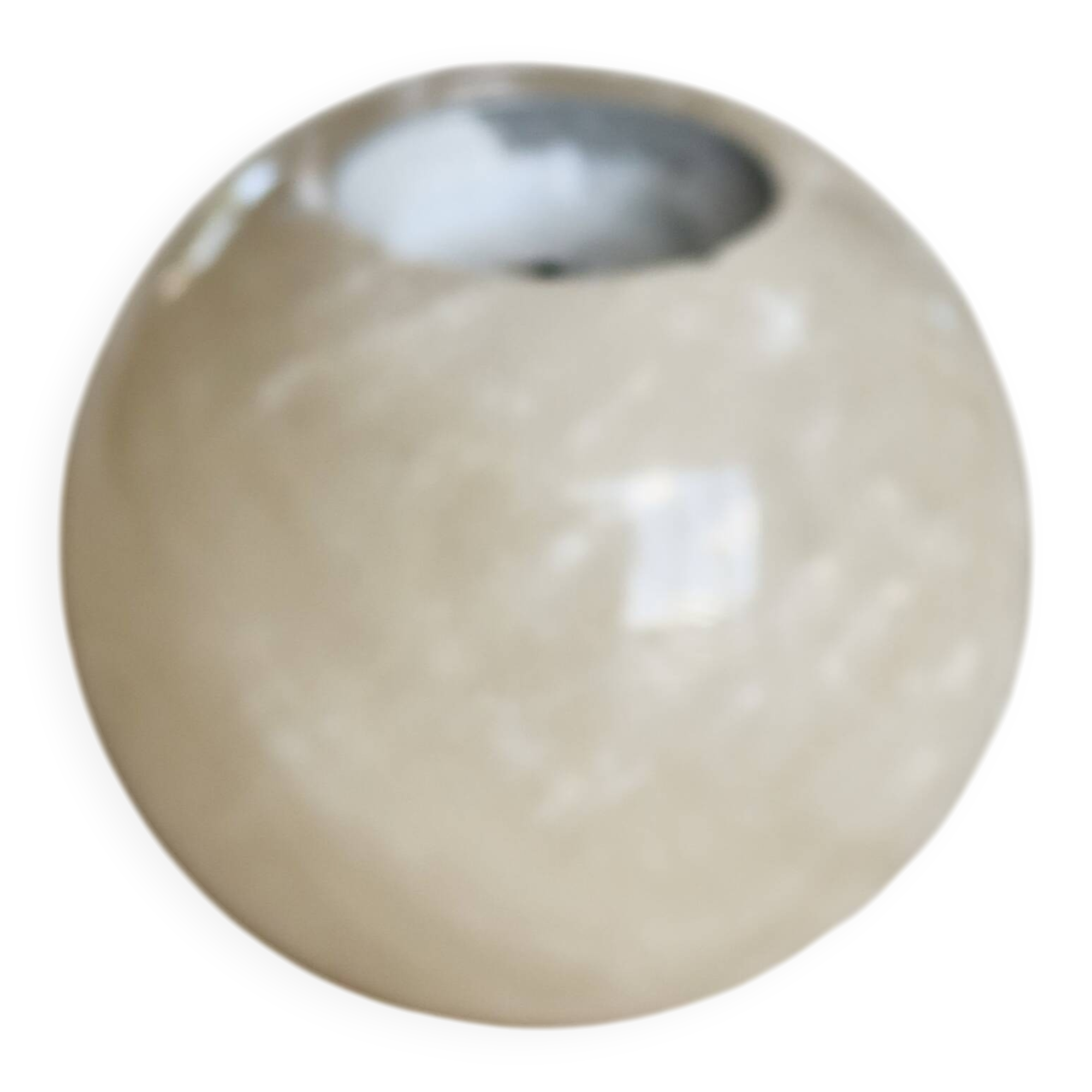 Vintage round stone candle holder in marble style - Light beige shade