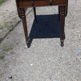 Mahogany shuttered table, flaps and 1 drawer