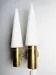 Brass Coloured Double Wall Lamp By Hans-Agne Jakobsson For Markaryd, Sweden, 1960S
