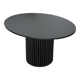 oval black fluted coffee table
