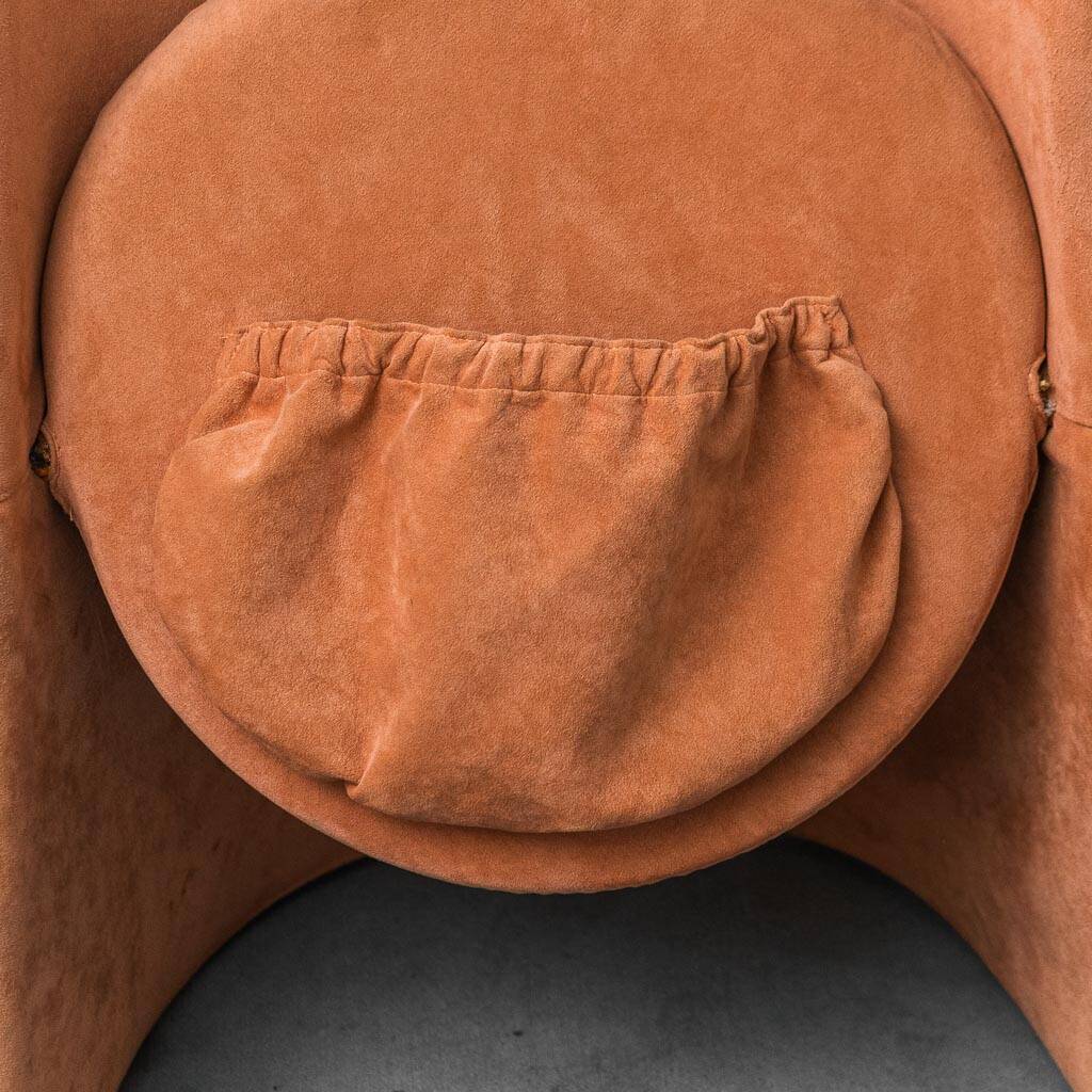 Pair of folding fabric armchairs from the 1970s, vintage modernism