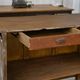 Vintage solid oak counter, patinated, 1950s.