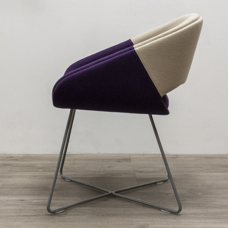 Lounge chair orangebox beige and violet
